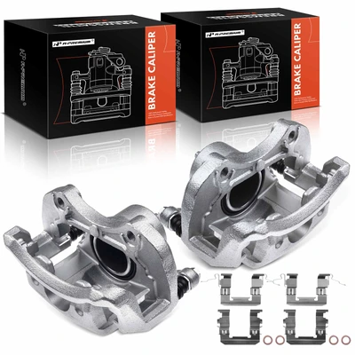 2 Pcs Front Brake Caliper with Bracket