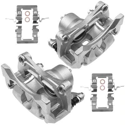 2 Pcs Front Brake Caliper with Bracket