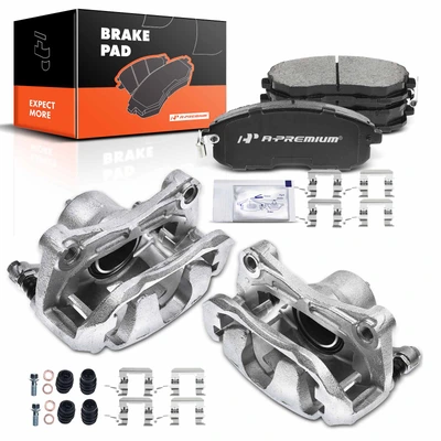 6 Pcs Front Disc Brake Calipers + Ceramic Pads