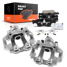 6 Pcs Rear Brake Calipers & Ceramic Brake Pads for 2008-2012 Mercedes-Benz R350
