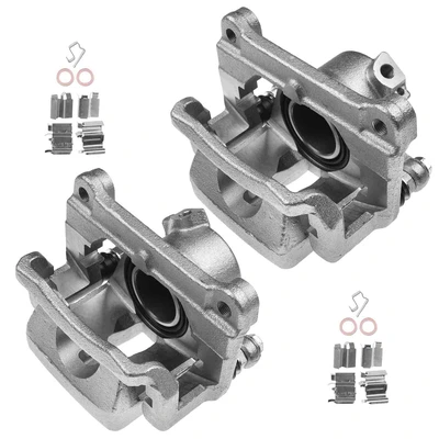 2 Pcs Front Brake Caliper with Bracket