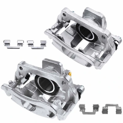 2 Pcs Front Disc Brake Calipers with Bracket