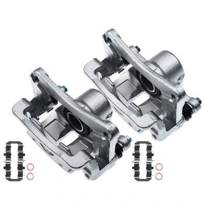2 Pcs Rear Brake Caliper with Bracket