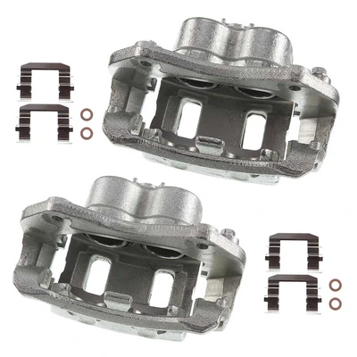 2 Pcs Front Disc Brake Calipers with Bracket