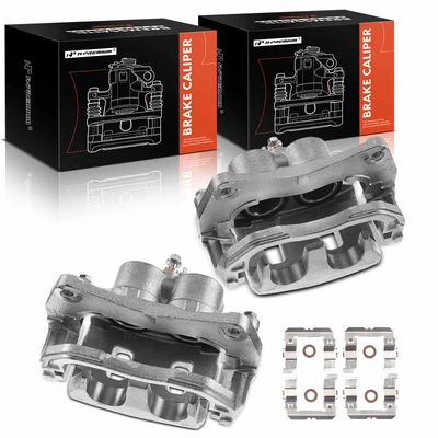 2 Pcs Front Brake Caliper with Bracket