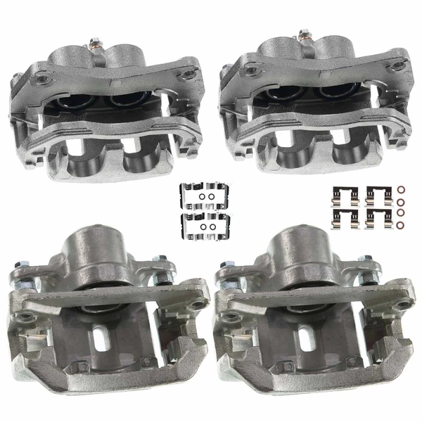 2010-2014 Subaru Outback 4-Pc Brake Caliper Front & Rear 2-Piston (Front); 1-Piston (Rear) A-Premium APBC2453