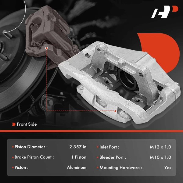 2-PC Brake Caliper, Front Driver & Passenger, 1-Piston, A-Premium APBC4117