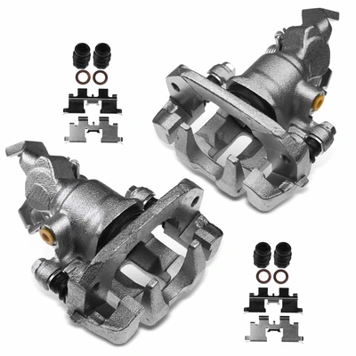 2 Pcs Rear Brake Caliper with Bracket