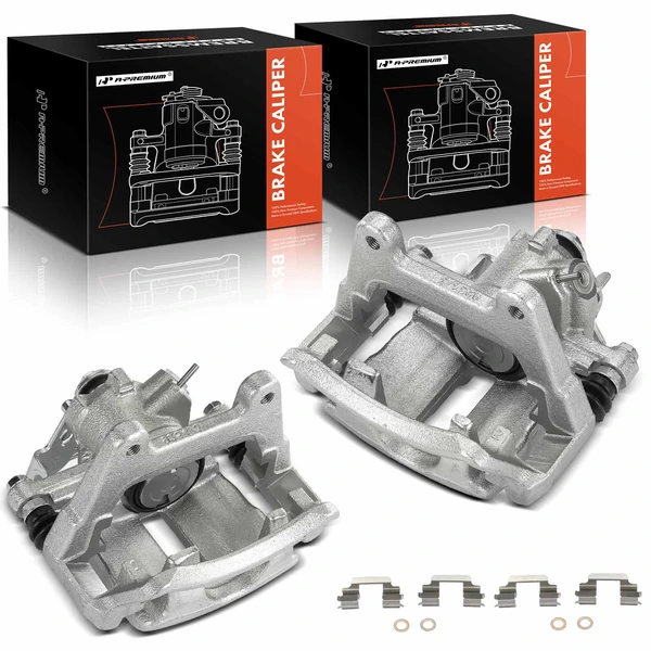 2004-2009 Audi S4 2-Pc Brake Caliper Rear Driver & Passenger 1-Piston A-Premium APBC4119