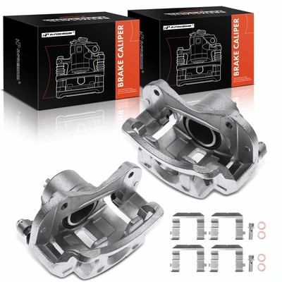 2 Pcs Front Brake Caliper with Bracket