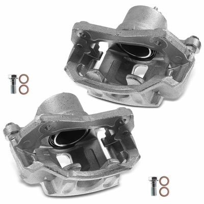 2 Pcs Front Brake Caliper with Bracket