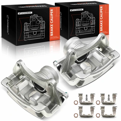 2 Pcs Front Brake Caliper with Bracket