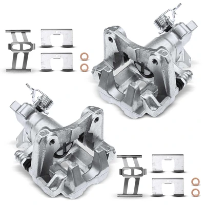 2 Pcs Rear Brake Caliper with Bracket