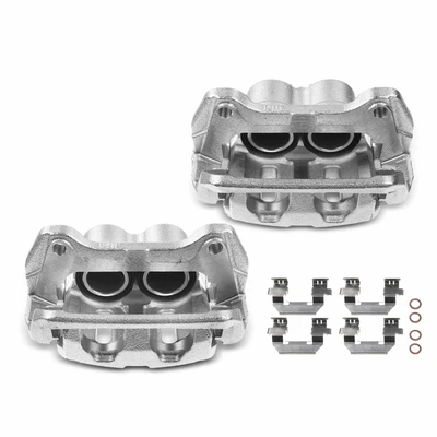 2 Pcs Front Disc Brake Calipers with Bracket