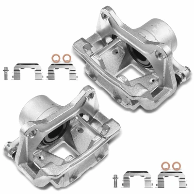 2 Pcs Front Brake Caliper with Bracket