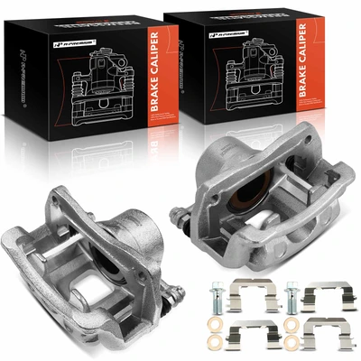 2 Pcs Front Brake Caliper with Bracket