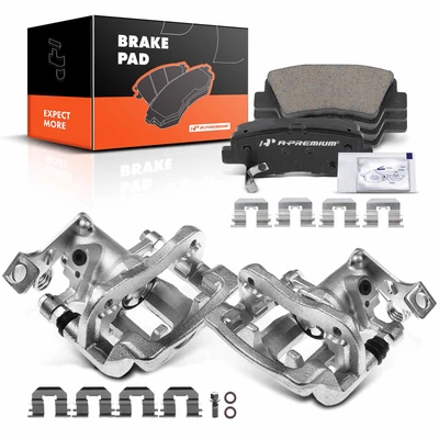 6 Pcs Rear Disc Brake Calipers & Ceramic Pads