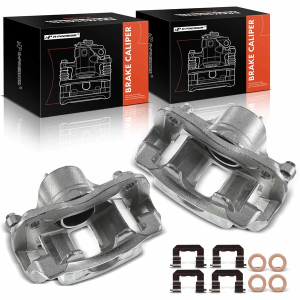 2012-2014 Dodge Attitude 2-Pc Brake Caliper Front Driver & Passenger 1-Piston A-Premium APBC0718