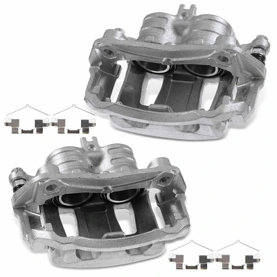 2 Pcs Front Disc Brake Calipers with Bracket