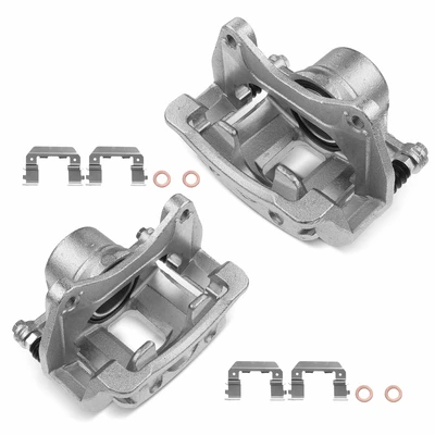 2 Pcs Front Brake Caliper with Bracket