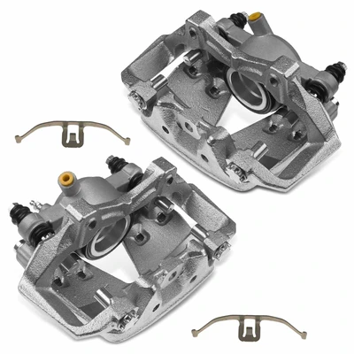2 Pcs Front Disc Brake Calipers with Bracket