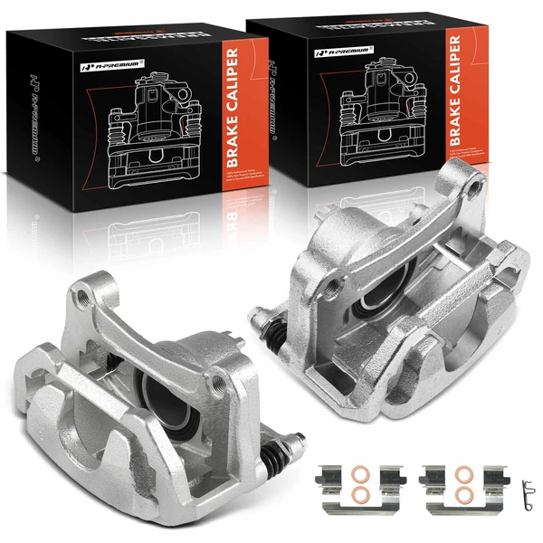 2-Pc Brake Caliper Front Driver & Passenger 1-Piston A-Premium APBC2123