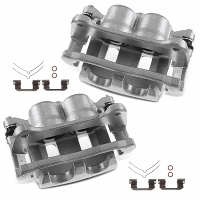 2 Pcs Front Brake Caliper with Bracket