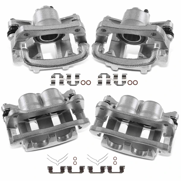 4-PC Brake Caliper, Front & Rear, 2-Piston (Front); 1-Piston (Rear), A-Premium APBC1552