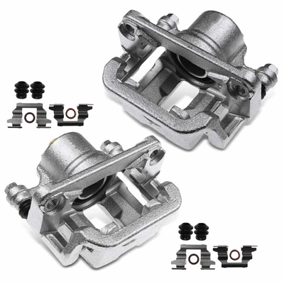 2 Pcs Rear Brake Caliper with Bracket