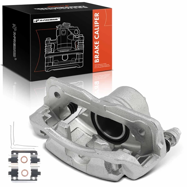1-PC Brake Caliper, Front Left Driver Side, 1-Piston, A-Premium APBC2124