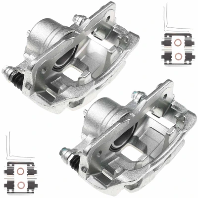 2 Pcs Front Brake Caliper with Bracket