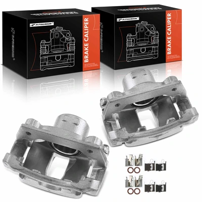 2 Pcs Front Brake Caliper with Bracket