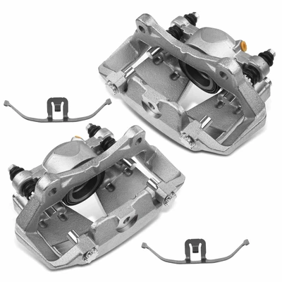 2 Pcs Front Brake Caliper with Bracket