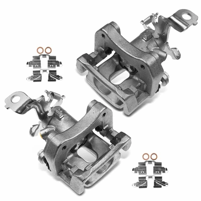 2 Pcs Rear Brake Caliper with Bracket