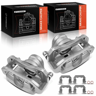 2 Pcs Front Brake Caliper with Bracket