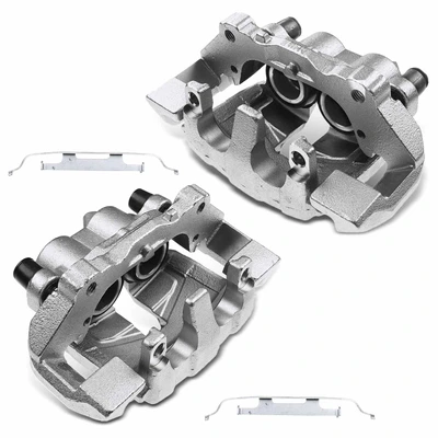 2 Pcs Front Brake Caliper with Bracket