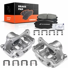 6 Pcs Front Brake Calipers & Ceramic Brake Pads