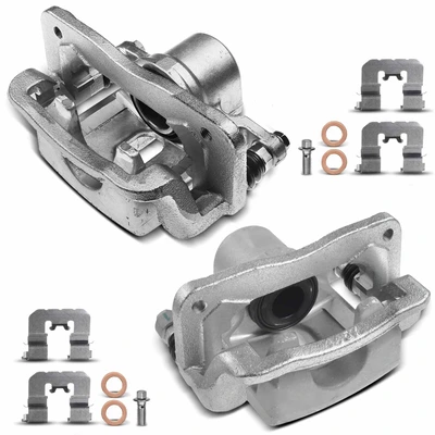 2 Pcs Rear Brake Caliper with Bracket