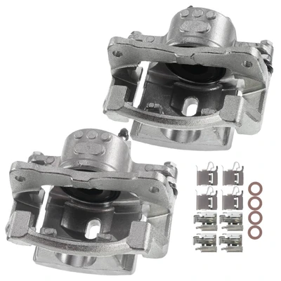 2 Pcs Front Brake Caliper with Bracket
