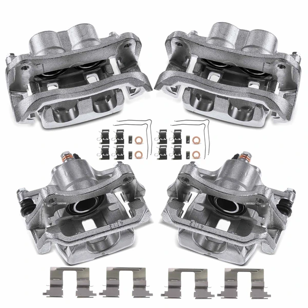 2010-2013 Toyota Highlander 4-Pc Brake Caliper Front & Rear 2-Piston (Front); 1-Piston (Rear) A-Premium APBC2465