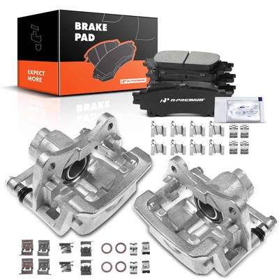 6 Pcs Rear Brake Calipers & Ceramic Brake Pads