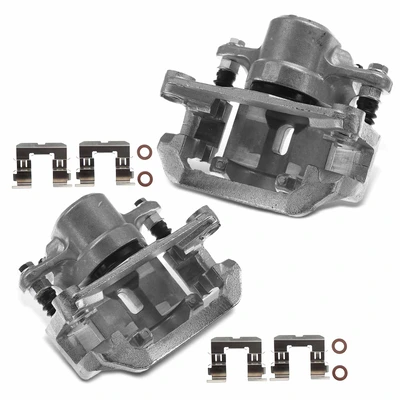 2 Pcs Rear Brake Caliper with Bracket