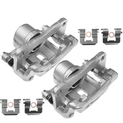 2 Pcs Rear Brake Caliper with Bracket