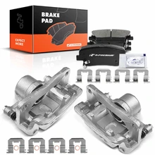 6 Pcs Rear Brake Calipers & Ceramic Brake Pads