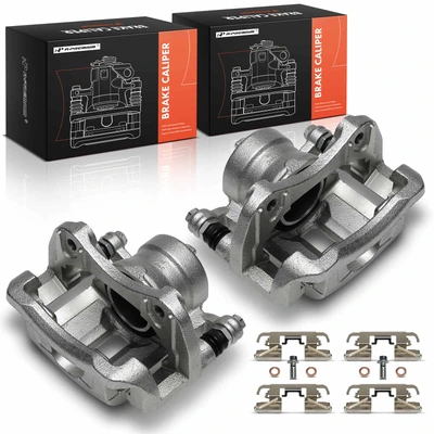 2 Pcs Front Brake Caliper with Bracket