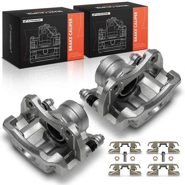 2-Pc Brake Caliper Front Driver & Passenger 1-Piston A-Premium APBC4448