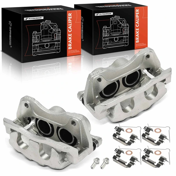 2 -Pc Brake Caliper Front Driver & Passenger 2-Piston A-Premium APBC4359