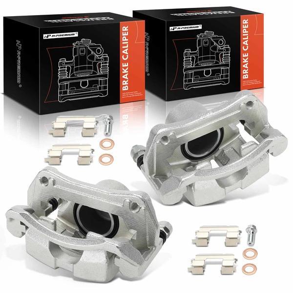 2 -Pc Brake Caliper Front Driver & Passenger 1-Piston A-Premium APBC4385