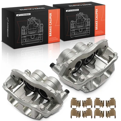 Pair Front Brake Calipers with Bracket