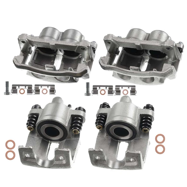 2009 Ford Lobo 4-Pc Brake Caliper Front & Rear 2-Piston (Front); 1-Piston (Rear) A-Premium APBC1403
